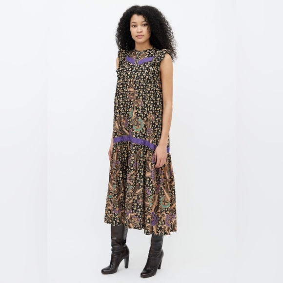 Warm Black Multi Floral Print Maxi Dress (17) - Picture 6 of 12